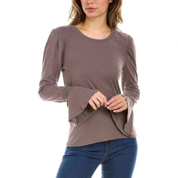 NATION LTD Penny Flounce Cuff Tee in French Lilac Size S - Picture 1 of 15